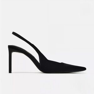 Zara pointed toe sling back heels like new